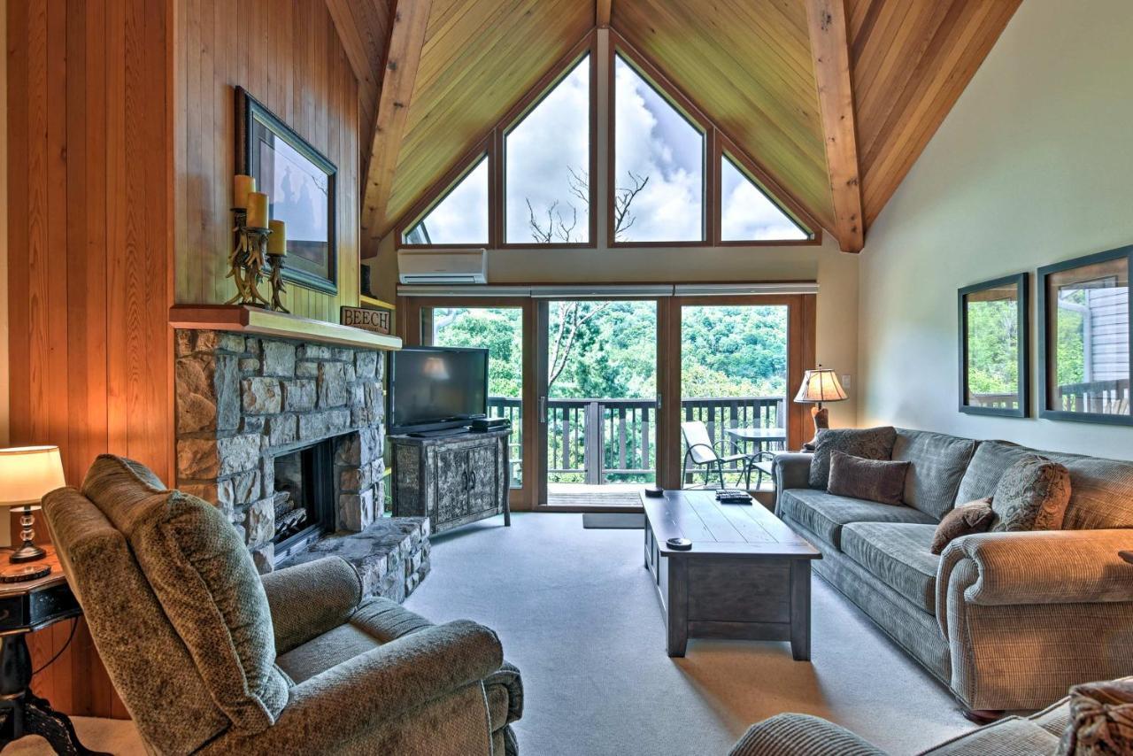 Beech Mountain Condo With Balcony, Walk To Resort! Eksteriør billede